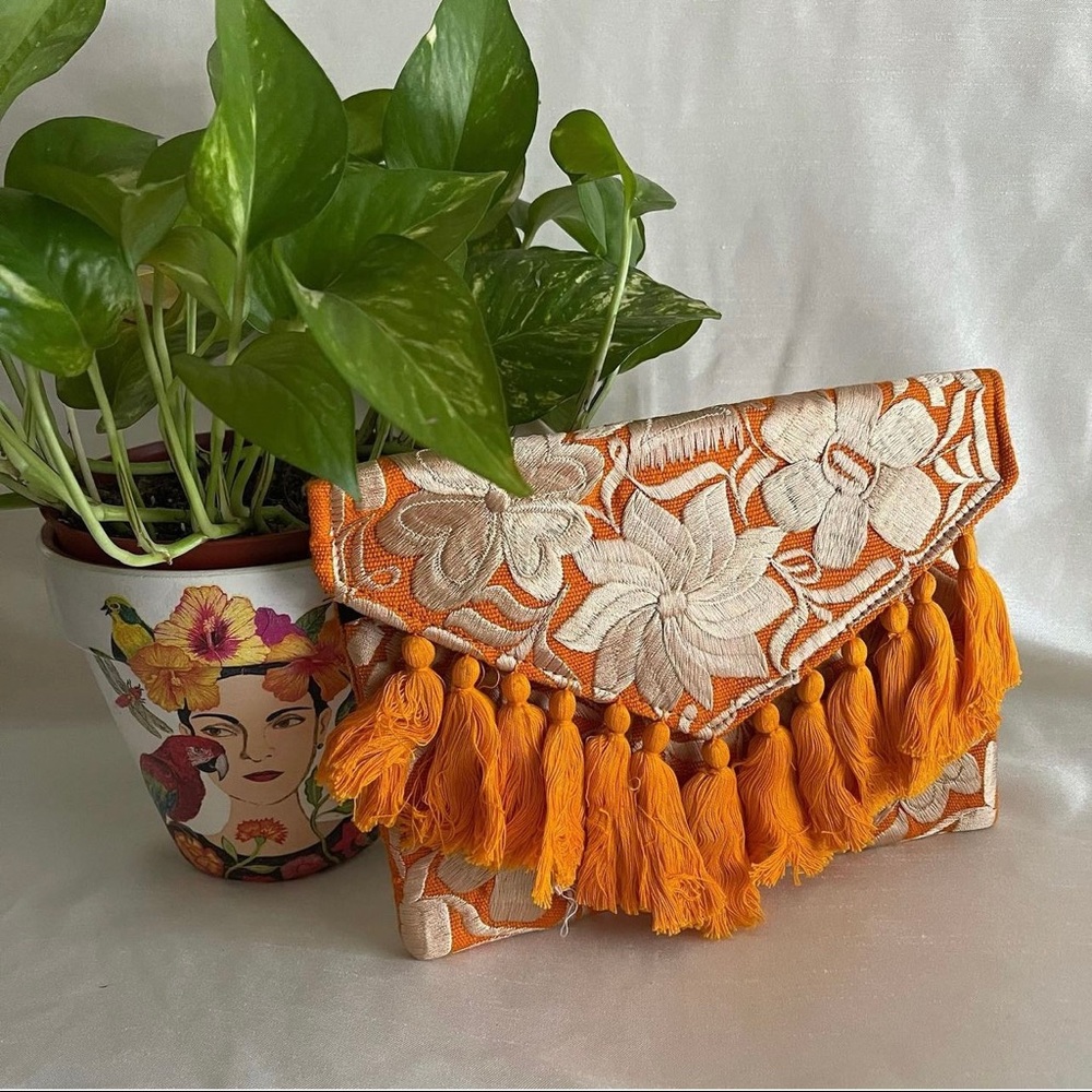 NWOT Artesanal Embroidered Clutch
